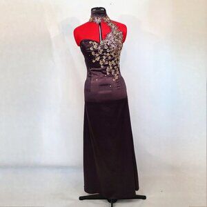 Formal Plum Maxi Sexy Dress